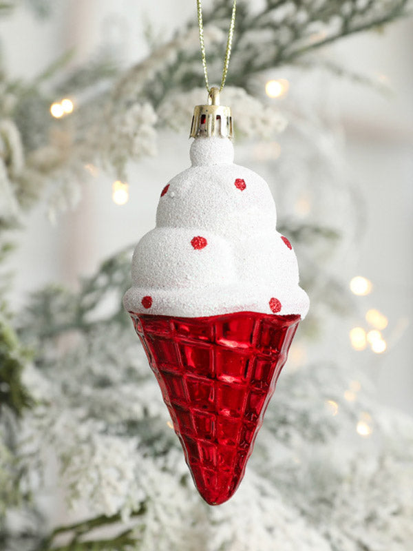 2 Pcs New Snowman House Ice Cream Christmas Xmas Tree Decorations Pendant