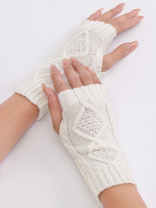 Simple 9 Colors Jacquard Knitting Gloves