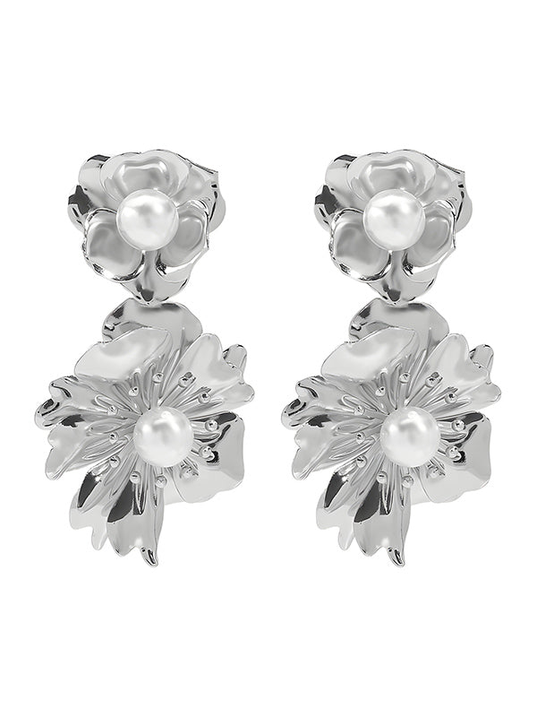 Flower Shape Drop Earrings