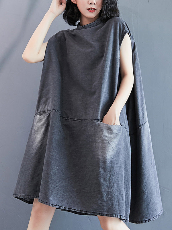 Original Split-Joint With Pocket Denim Dress