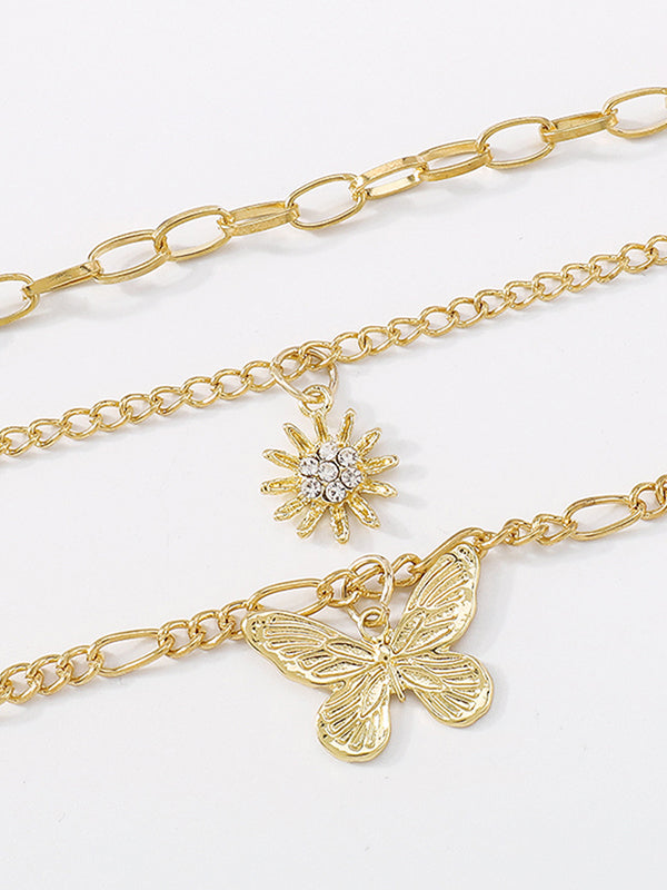 Butterfly Shape Layered Necklaces Accessories