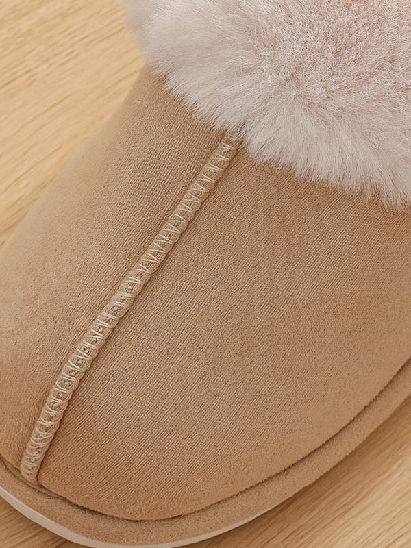 Round-Toe Split-Joint Slippers