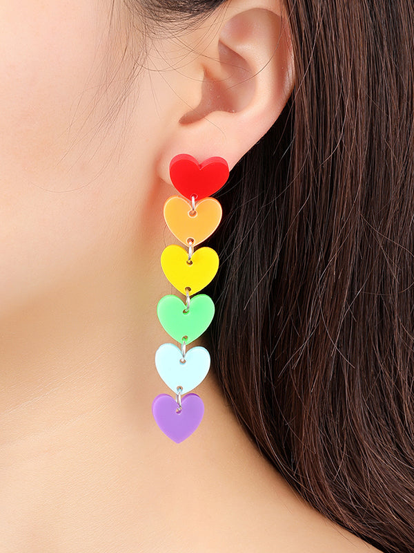 Heart Shape Drop Earrings