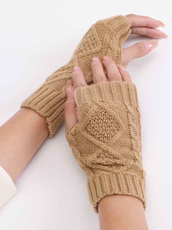 Simple 9 Colors Jacquard Knitting Gloves