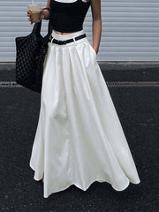 Modern Pleated Pleated Skirt