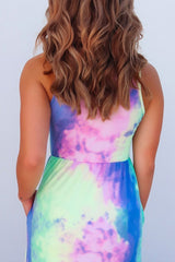 Chicindress Tie-dye Printed Multicolor Maxi Dress