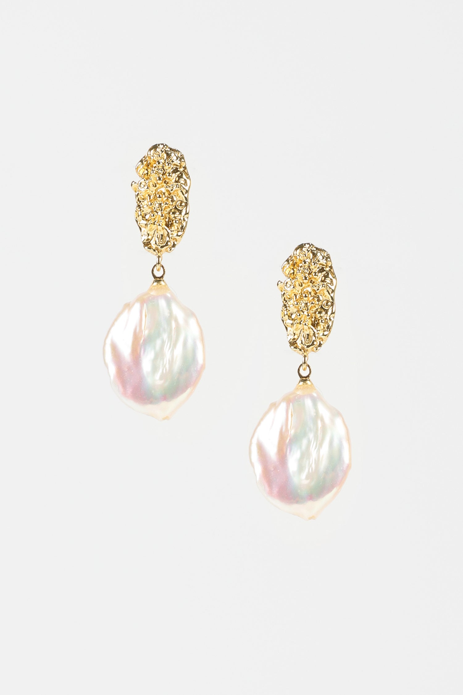 Faux Baroque Pearl Earrings