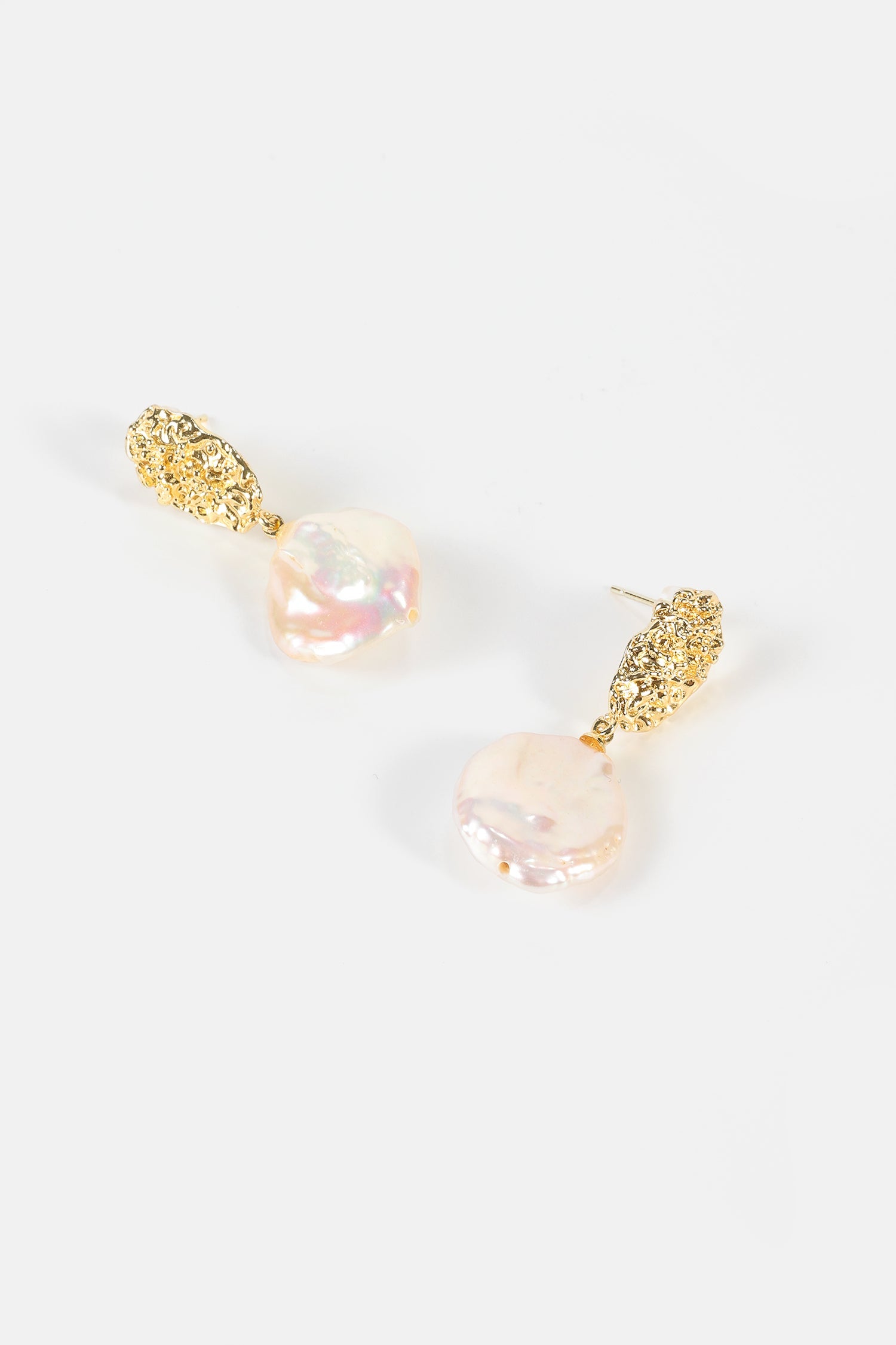 Faux Baroque Pearl Earrings