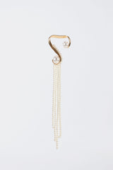 Faux Pearl Tassel Drop Ear Clip