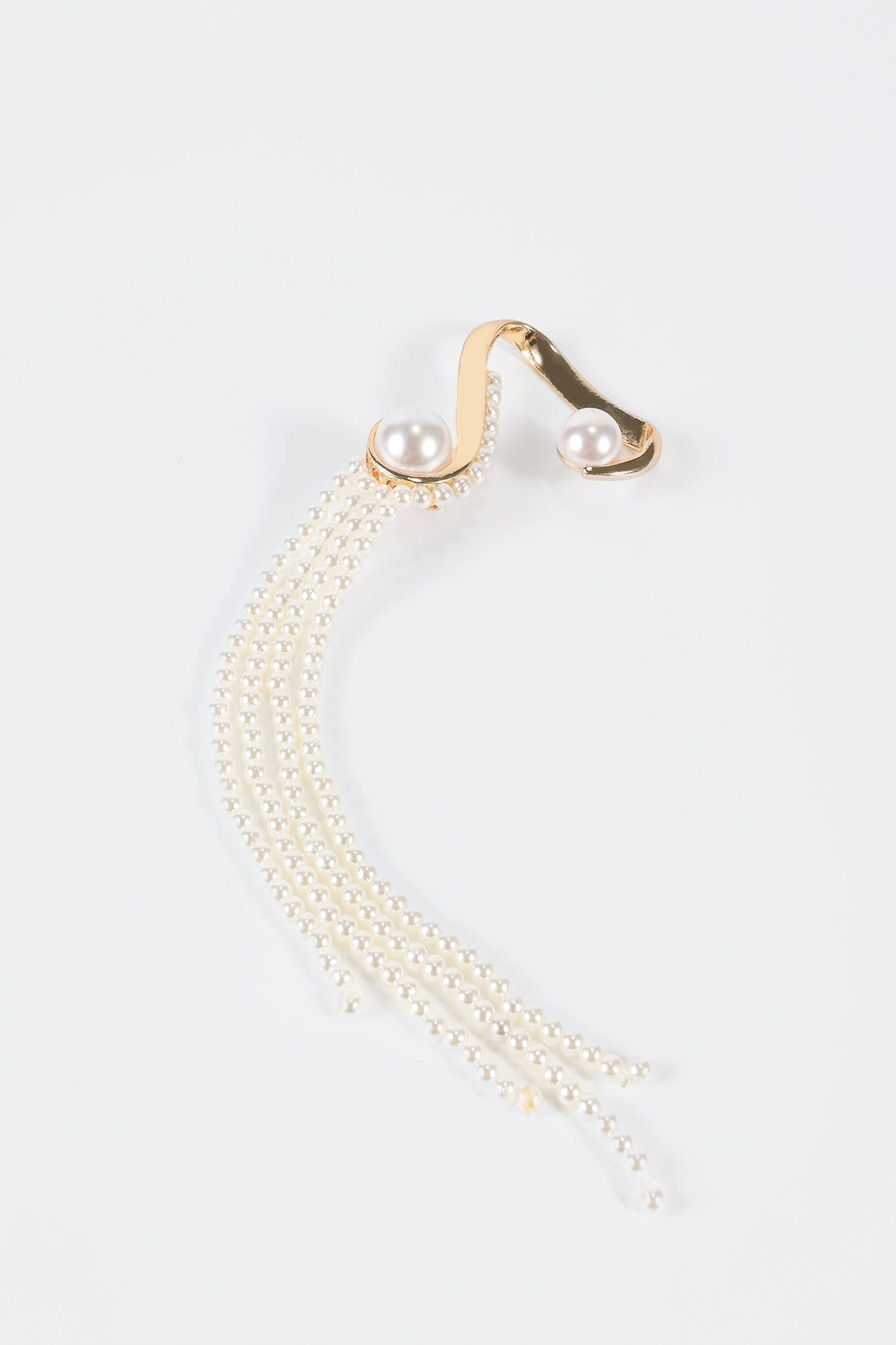 Faux Pearl Tassel Drop Ear Clip