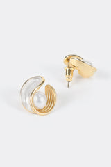 Faux Pearls Stud Earrings