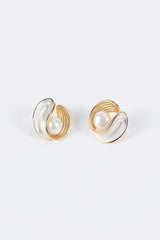 Faux Pearls Stud Earrings