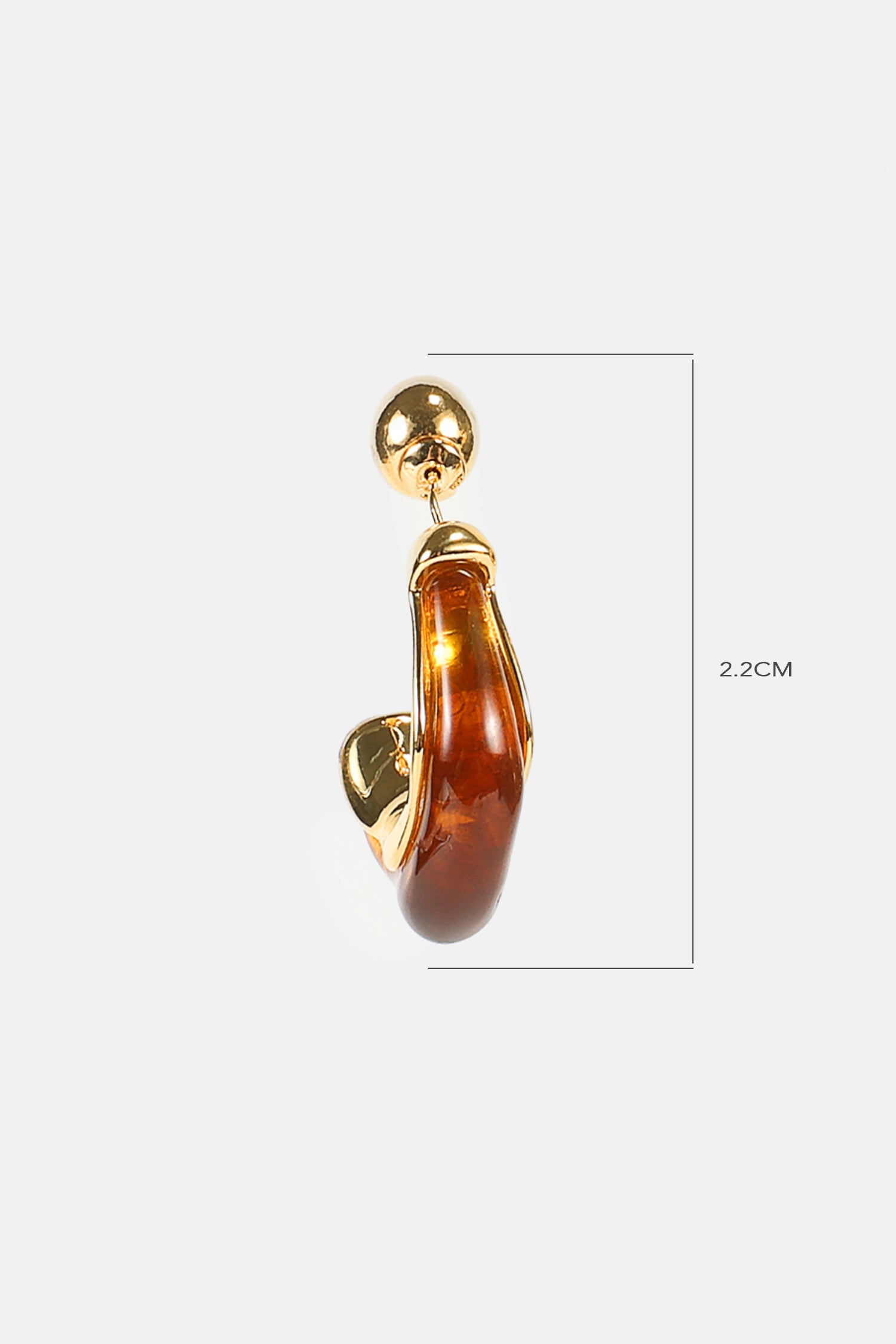 Faux Amber Metal Earrings