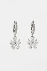 Faux Diamond Floral Earrings