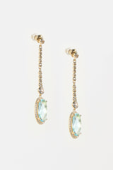 Faux Diamond Oval Earrings