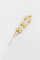 Faux Pearl Metal Ball Necklace ï¼?Earrings Set