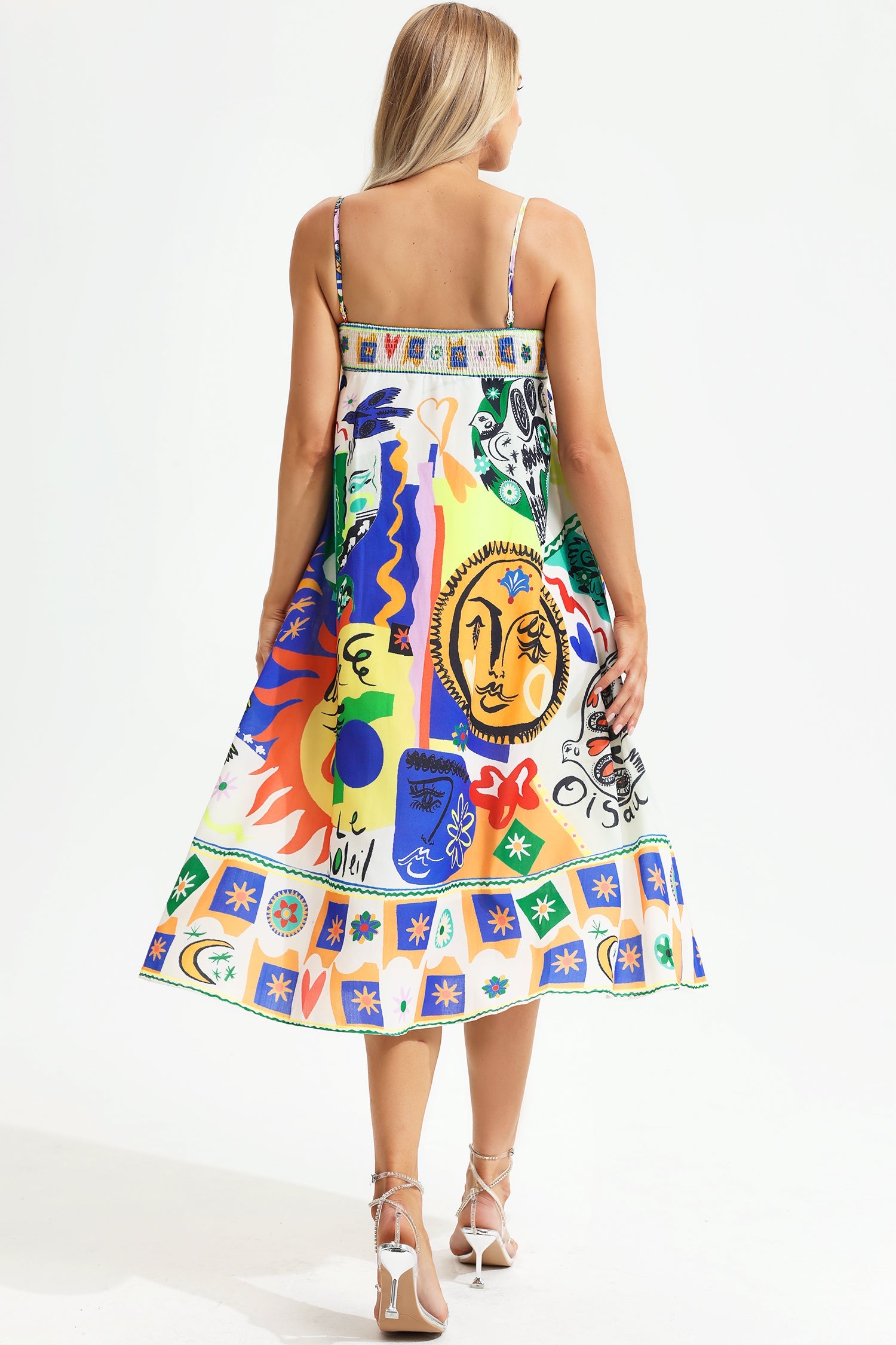 Print Soleil Midi Sun Dress