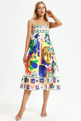 Print Soleil Midi Sun Dress