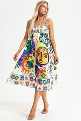 Print Soleil Midi Sun Dress