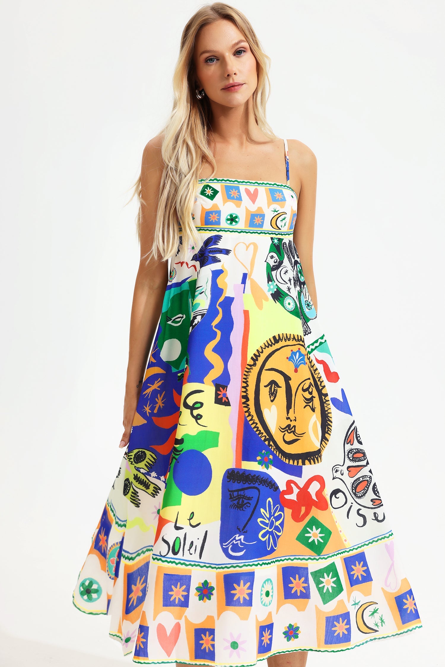 Print Soleil Midi Sun Dress