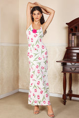 Floral Cami Flower Slim Maxi Dress