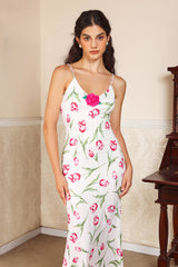 Floral Cami Flower Slim Maxi Dress