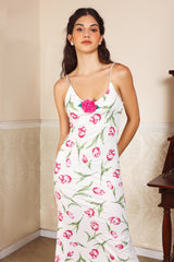 Floral Cami Flower Slim Maxi Dress