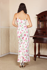 Floral Cami Flower Slim Maxi Dress