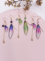 Butterfly Wing  Cicada Wing Classic Tassel Earrings