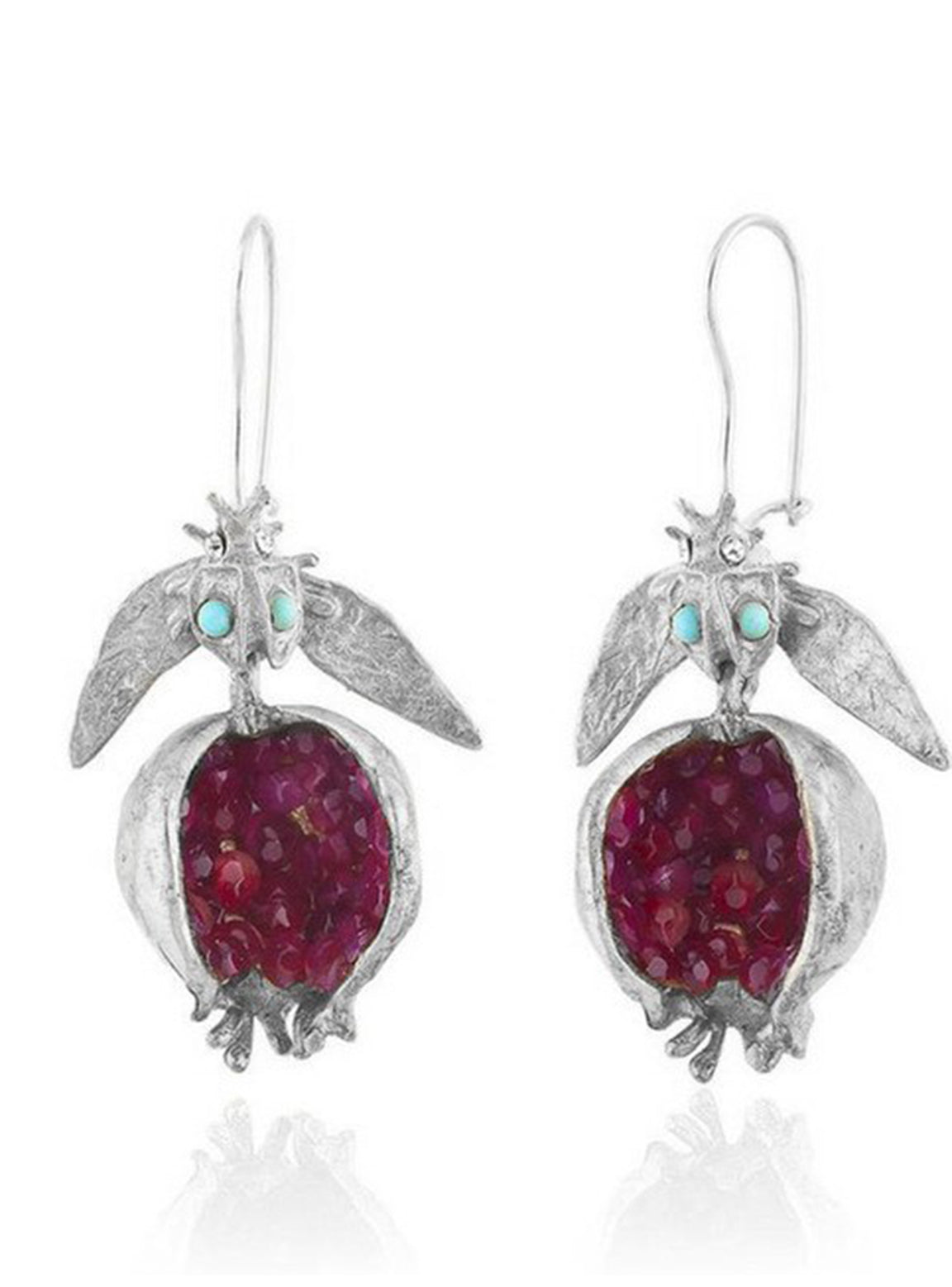 Pomegranate Design Turkish Gold Earrings