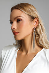 Faux Pearl Tassel Earrings