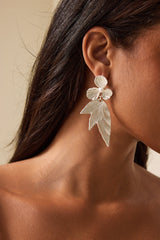 Floral Shape Metal Earrings