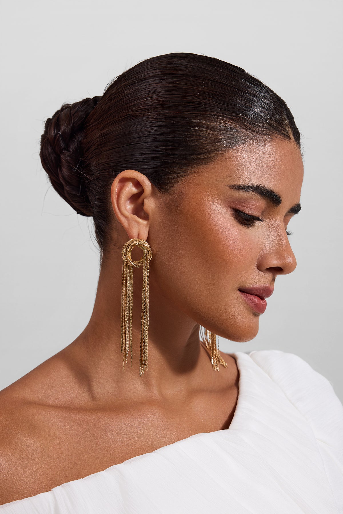 Metal Chain Tassel Earrings