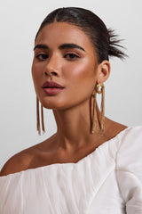 Metal Chain Tassel Earrings