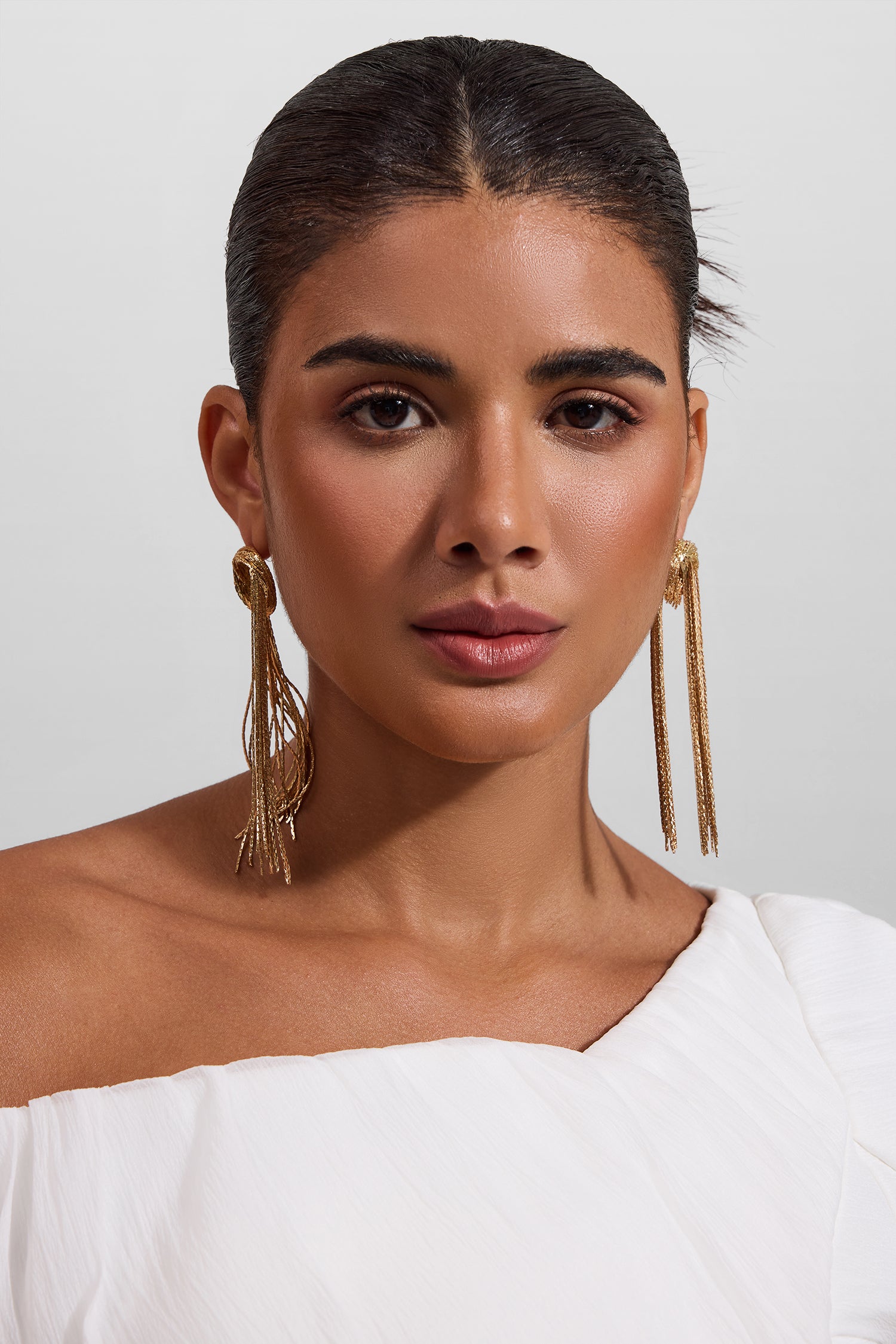 Metal Chain Tassel Earrings