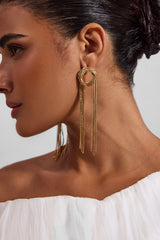 Metal Chain Tassel Earrings