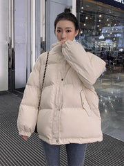 2024 New Women Short Jacket Winter Parkas Thick Hooded Cotton Padded Jackets Coats Female Loose Puffer Parkas Outwear