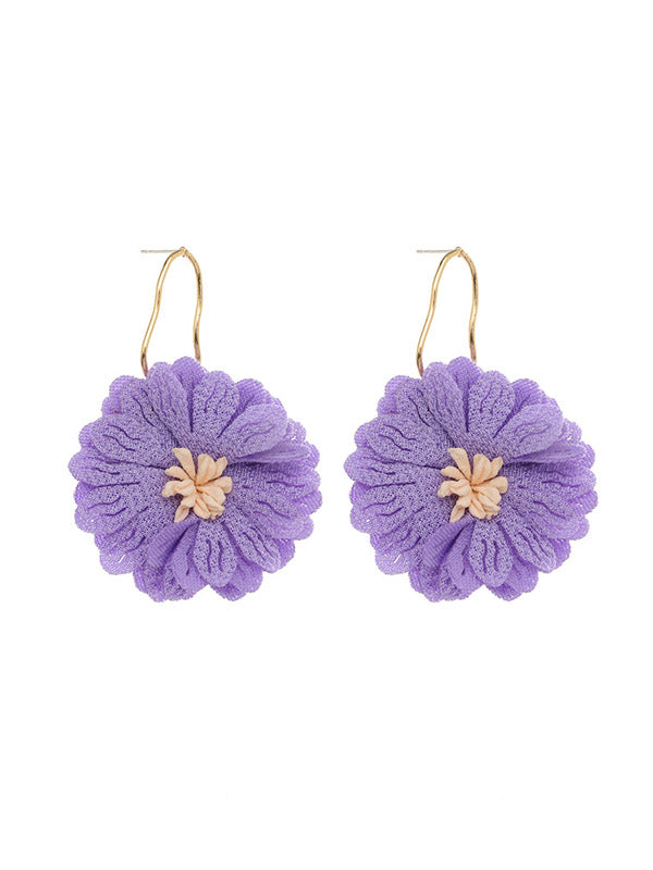 Flower Shape Drop Earrings