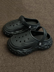 Hollow Round-Toe Crocs Slider Sandals