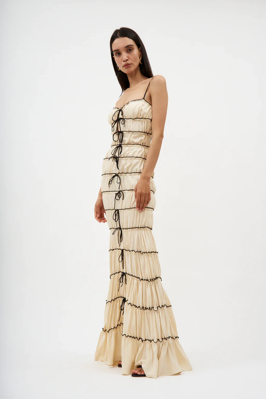 CHARME RUFFLE MAXI DRESS