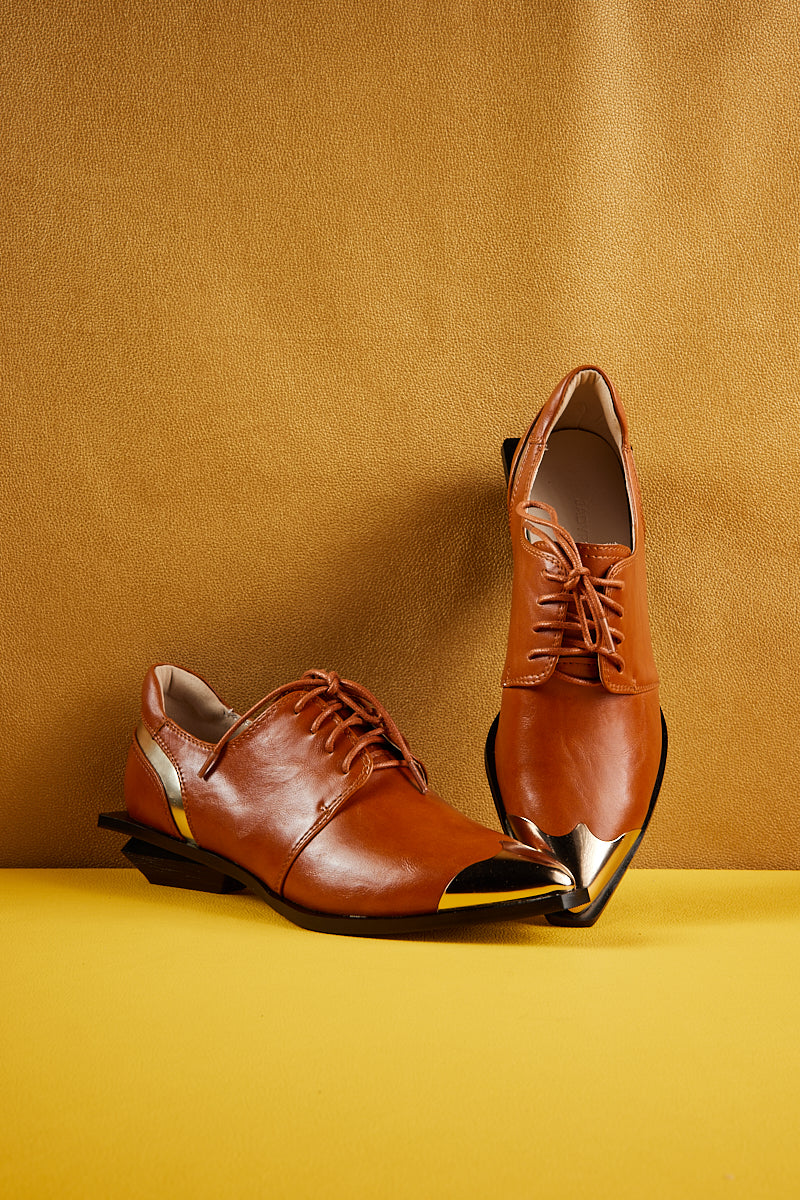 Jady Rose | Bancroft Leather Oxford Pump - Brown