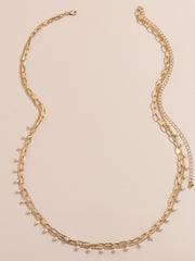 Urban Geometric Pearl Waist Chain Accessories