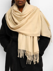 Solid Color Tasseled Shawl&Scarf