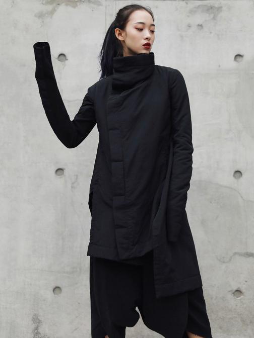 High-neck Cool Irregular Warm Jacket