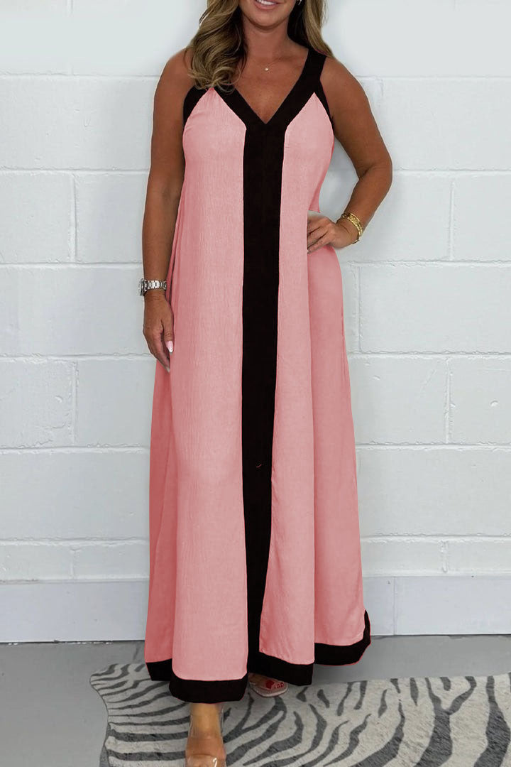 Women's Panelled Trim Maxi Dress