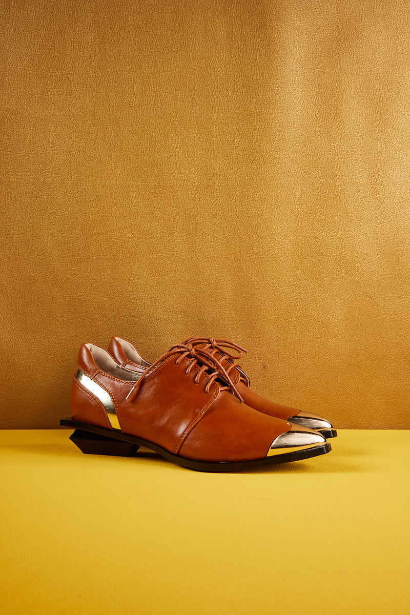 Jady Rose | Bancroft Leather Oxford Pump - Brown