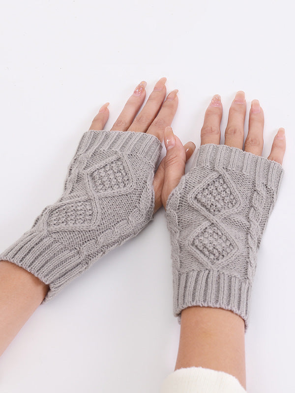 Simple 9 Colors Jacquard Knitting Gloves