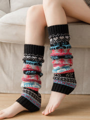 Knitting Keep Warm Printed Leg Warmers Accessories