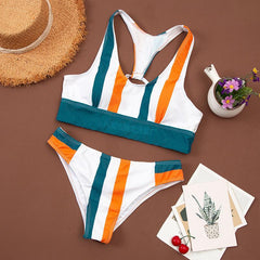 Chicindress Two-Pieces Of Sexy Stripes Swimswear