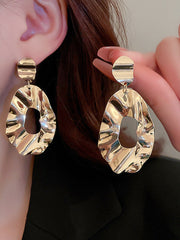 Geometric Hollow Solid Color Drop Earrings